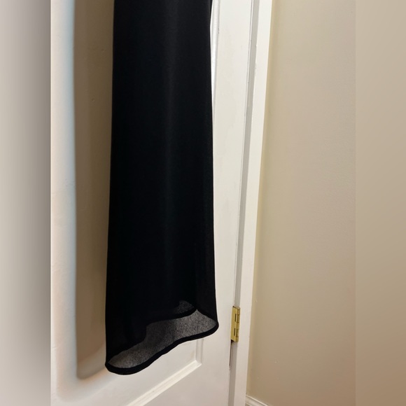 Vintage 90’s Y2K V-Neck Midi Dress Beaded Gauzy Lace - Picture 10 of 16